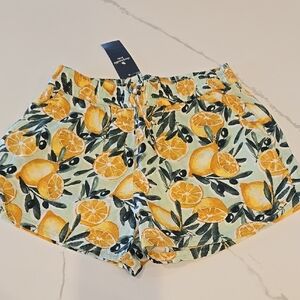 NWT- Abercrombie KIDS Lemon Print Girls Shorts